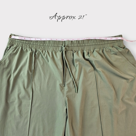 On 34th Plus Size Drawstring Commuter Pants in Olivine - Picture 8 of 12